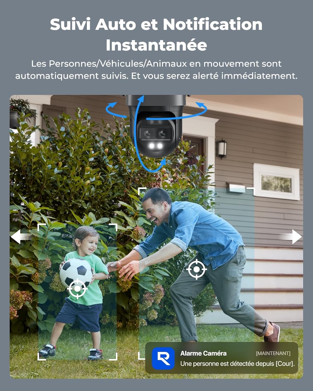 Thumbnail 3 de Reolink 4K PTZ WiFi extérieure double objectif (TrackMix) – Zoom 6X, Wi‑Fi 6 bi-bande, vision nocturne couleur