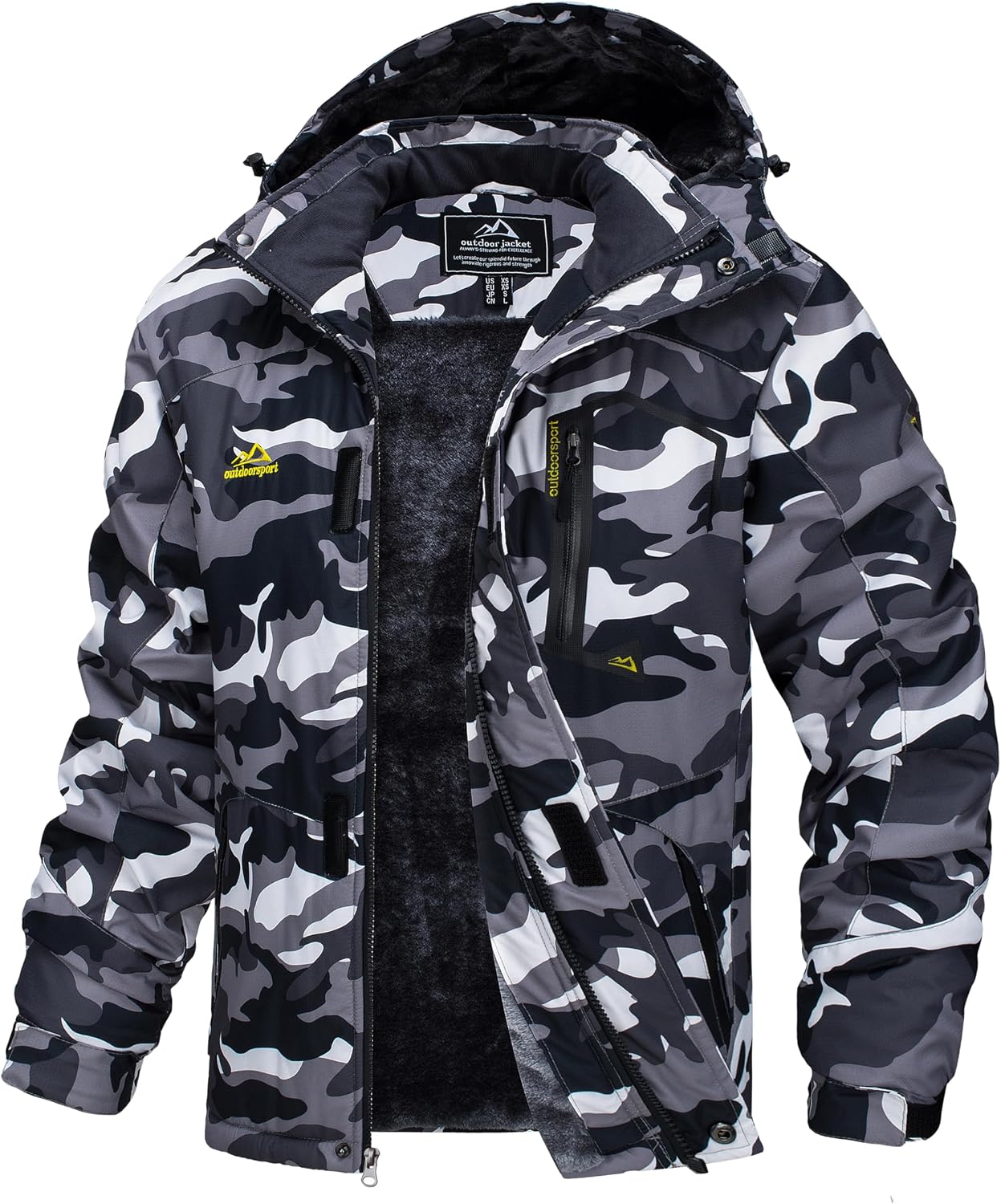 Thumbnail 6 de TACVASEN Men's Waterproof Fleece Mountain Jacket – Windproof Ski jacket