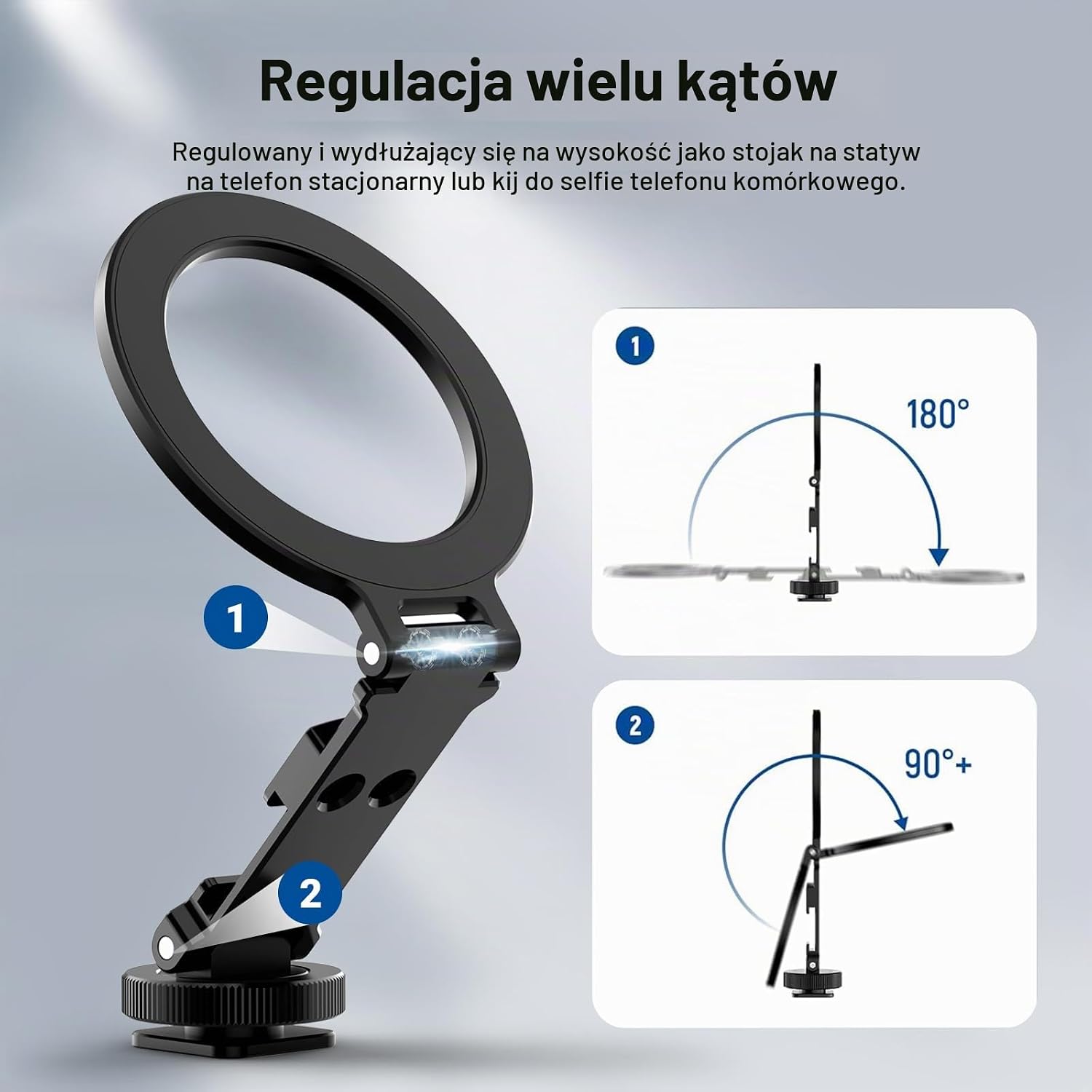 Detalle de NEEWER CA163 magnetyczny uchwyt do telefonu z zimną stopką, aluminiowy