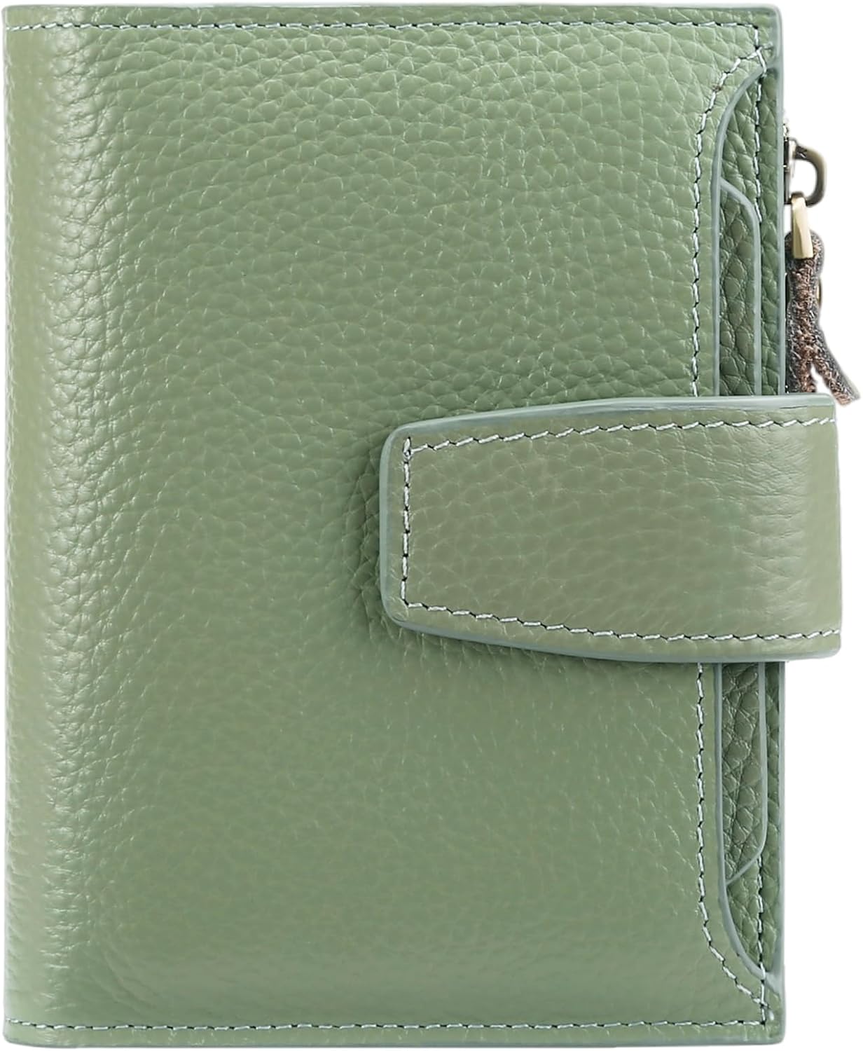 Thumbnail 1 de SENDEFN Women's RFID Blocking Leather Small Compact Bi-fold Zipper Pocket Wallet