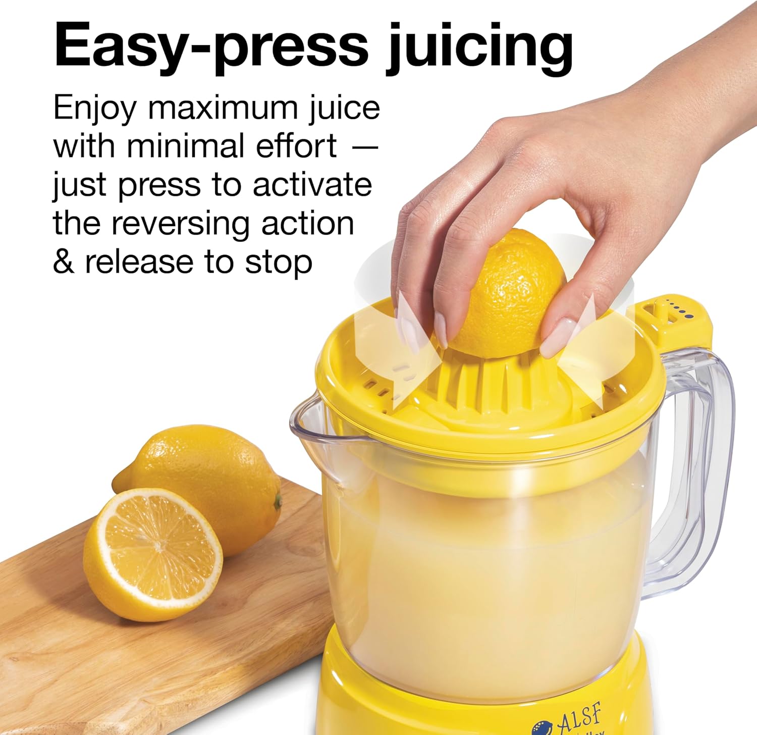 Detalle 1 de Proctor Silex Alex’s Lemonade Stand Electric Citrus Juicer Machine (Yellow, 34 oz) — 66341