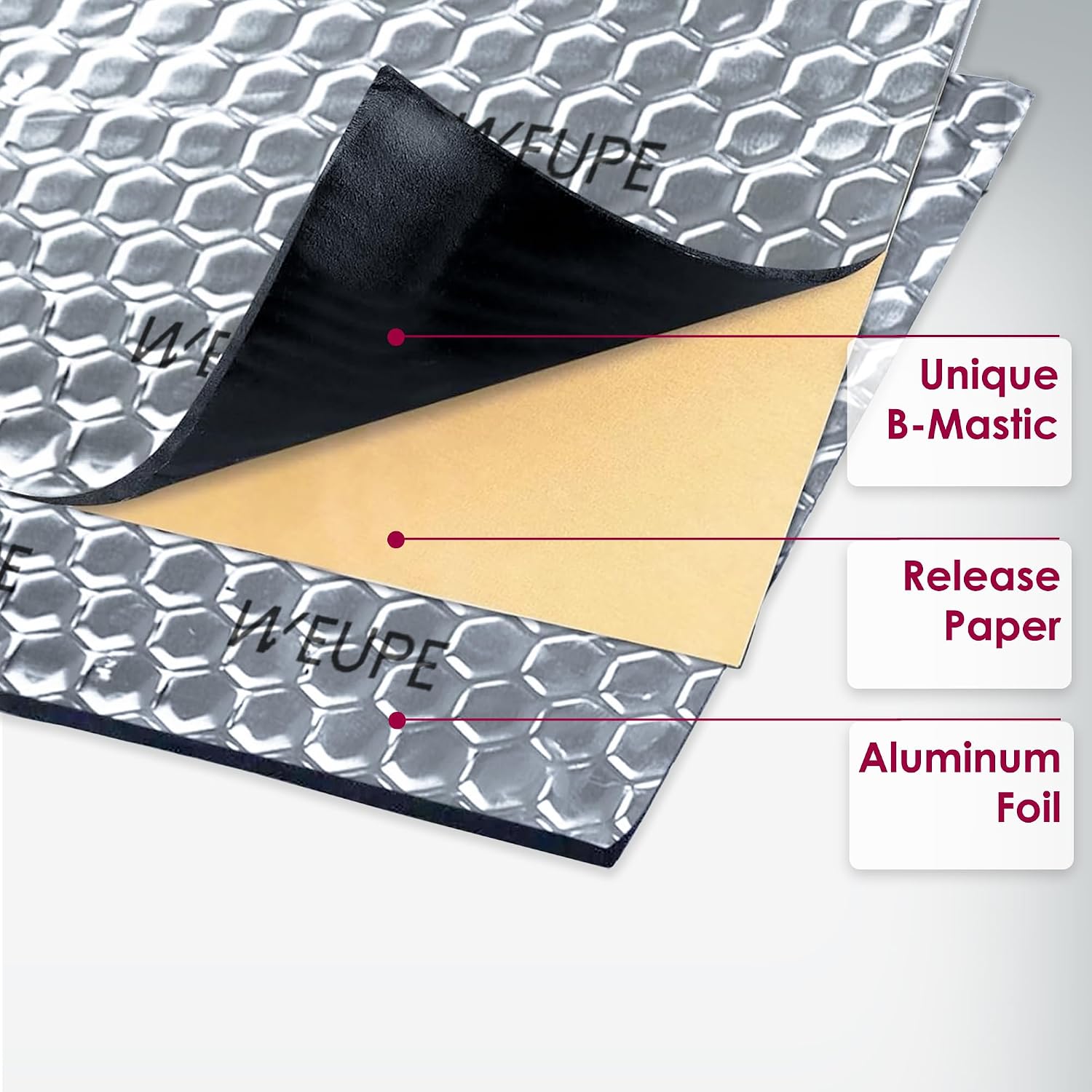 Detalle de WEUPE Car Sound Deadening Mat, 50 mil