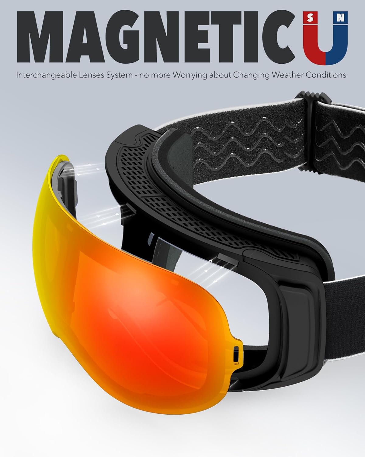Detalle 2 de findway Ski Goggles OTG Interchangeable Lens