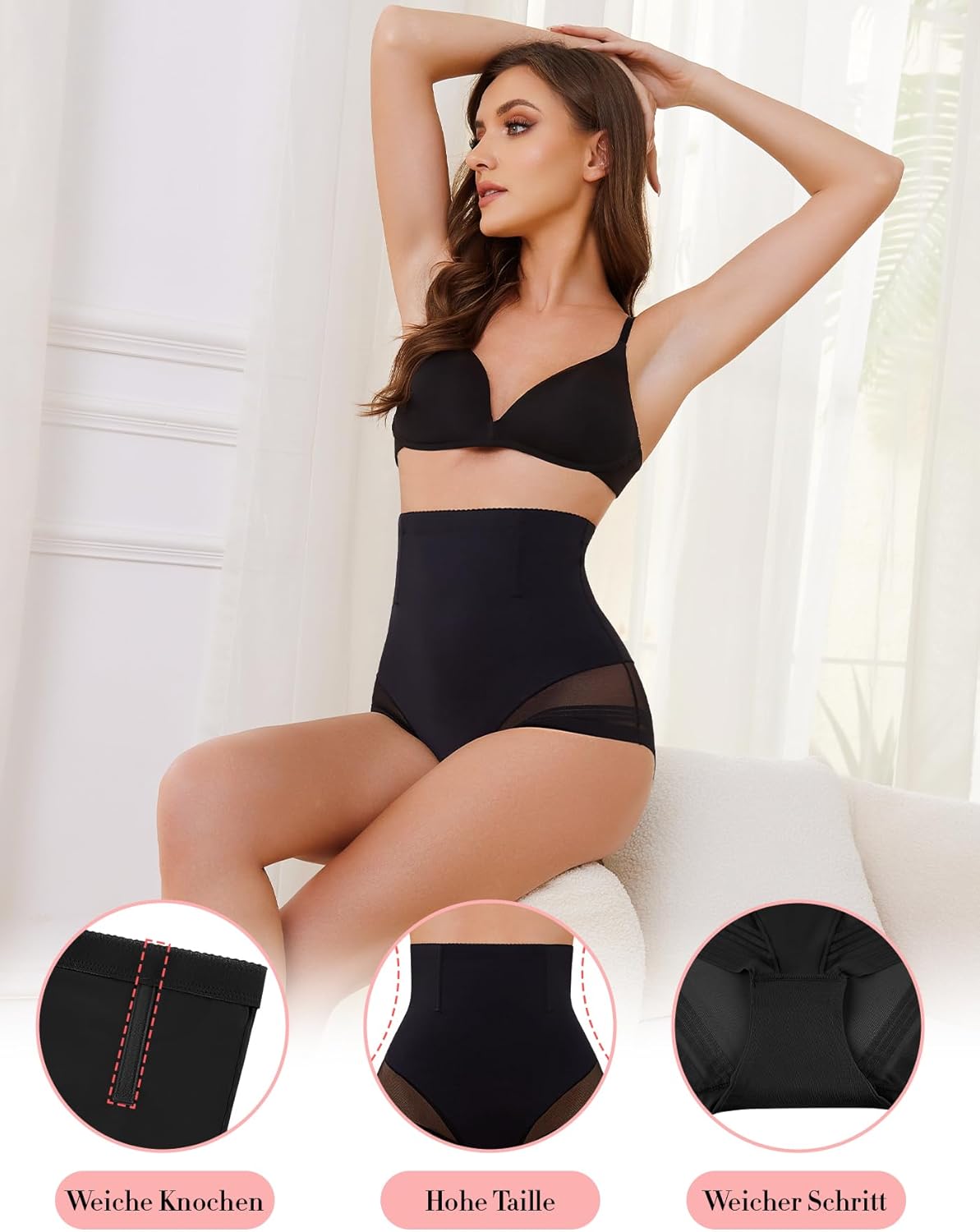 Thumbnail 3 de SIMIYA Bauchweg Unterhose Damen – Hoher Taillenslip mit Shape-Effekt für eine schlankere Taille