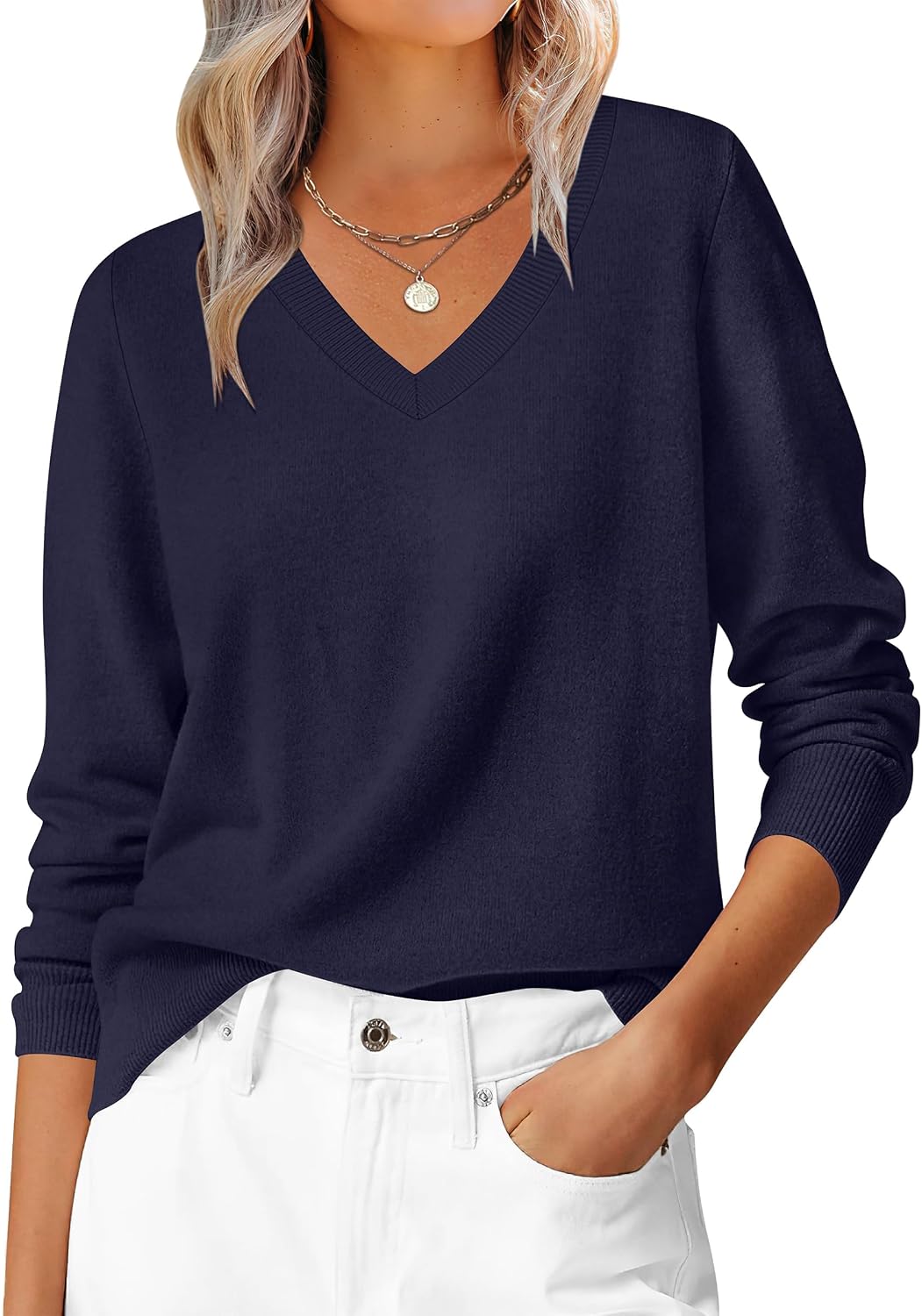 Detalle de Hotouch Pull col V léger et ample S-XXL