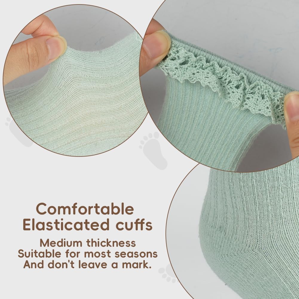Thumbnail 4 de Chaussettes à nœud dentelle Aolso pour filles