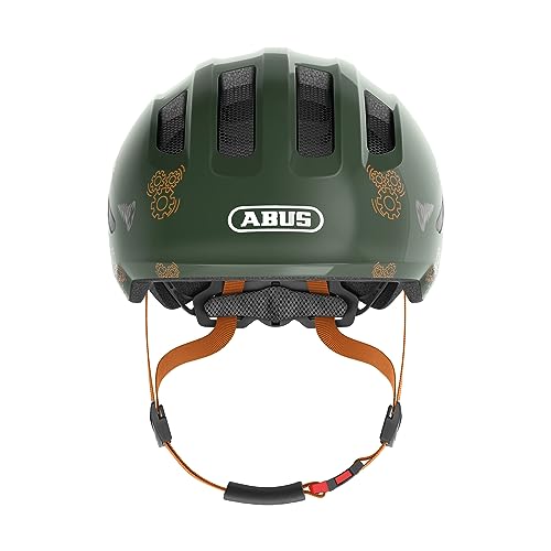 Thumbnail 1 de ABUS Kinderhelm Smiley 3.0 – Fahrradhelm mit tiefer Passform, Zopfplatz und Roboter‑Muster, Gr. S, Grün