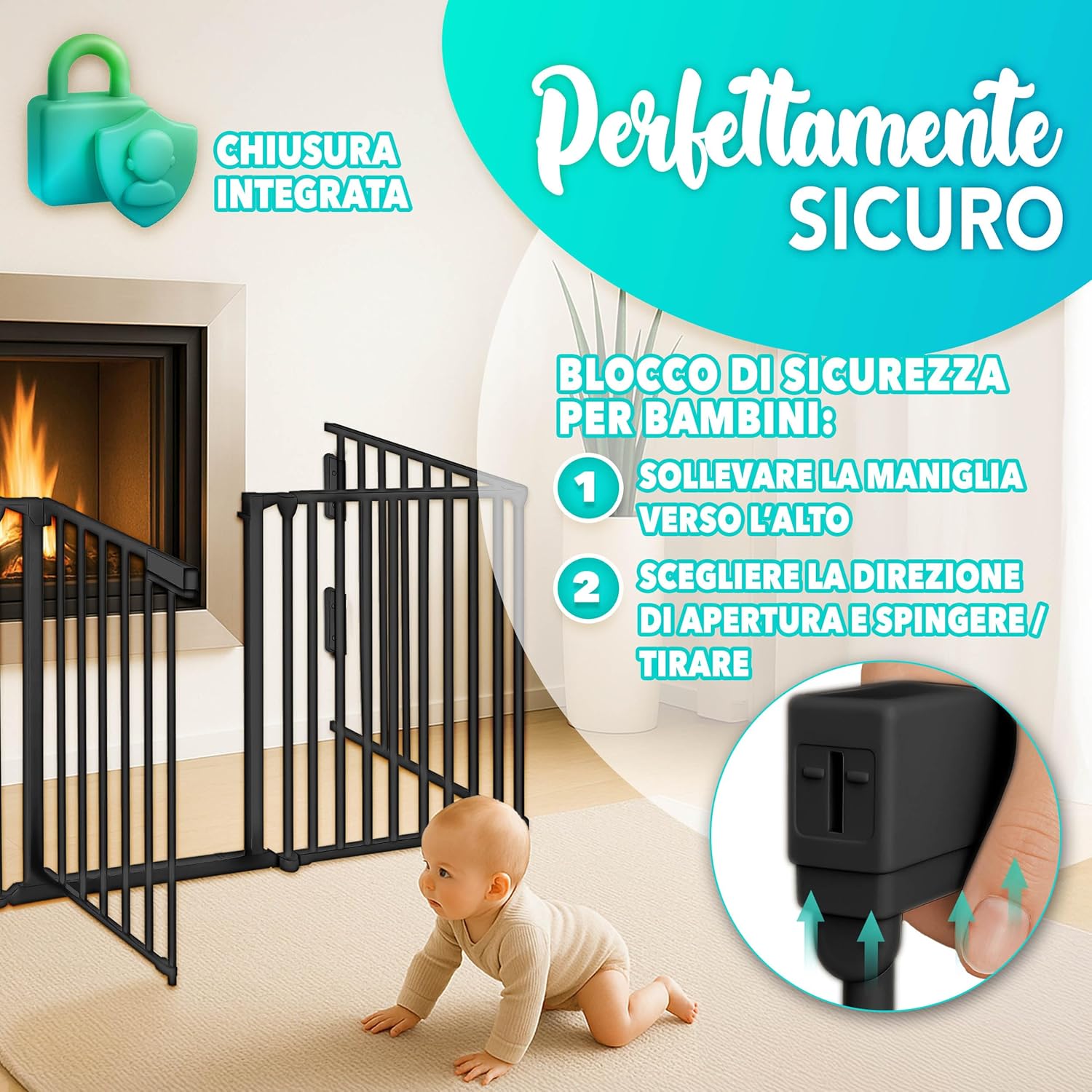 Thumbnail 2 de KIDUKU Barriera sicurezza 240 cm per casa 📐