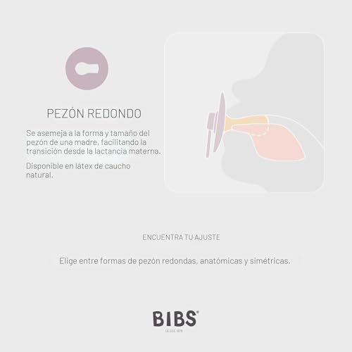 Detalle de BIBS Colour Schnuller 2er-Pack, Kirschform, 0+ Monate ⚙