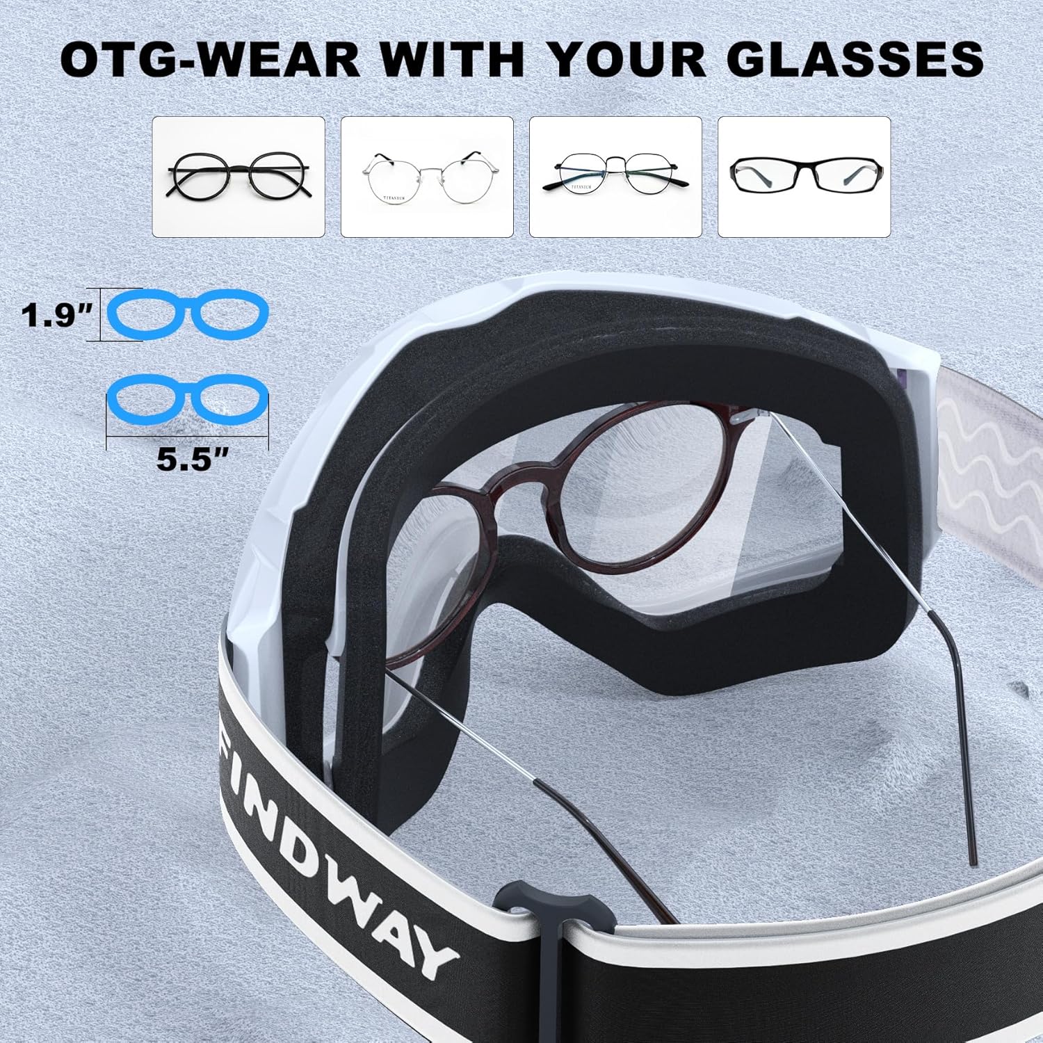 Detalle de Findway Skibrille OTG 5,5 Zoll đ„œ