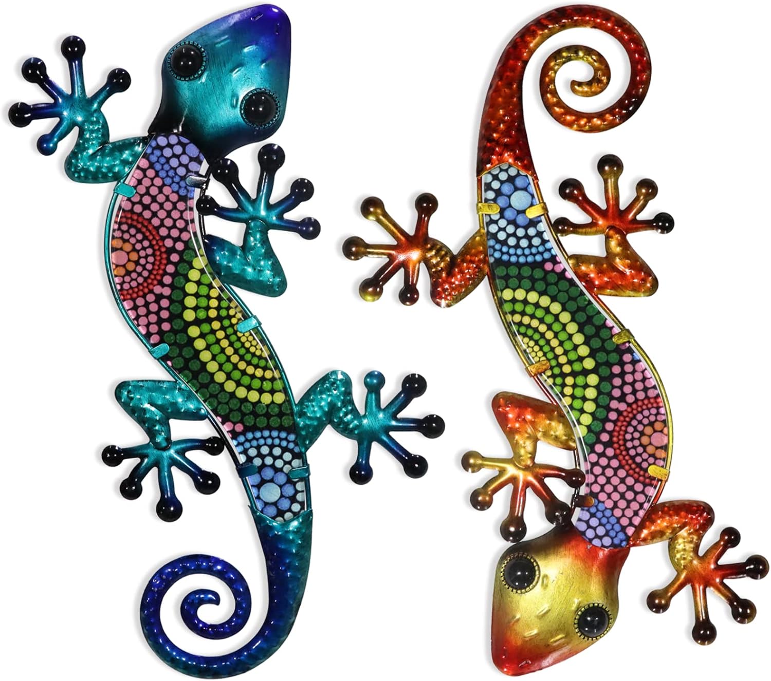 HONGLAND Metal Gecko Wall Art, 15 inch
