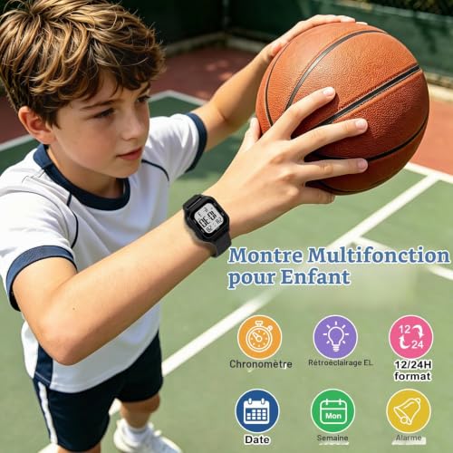 Detalle de Ayybboo Montre Enfant Garçons Filles 7-18 ans – Multifunctions et Étanche