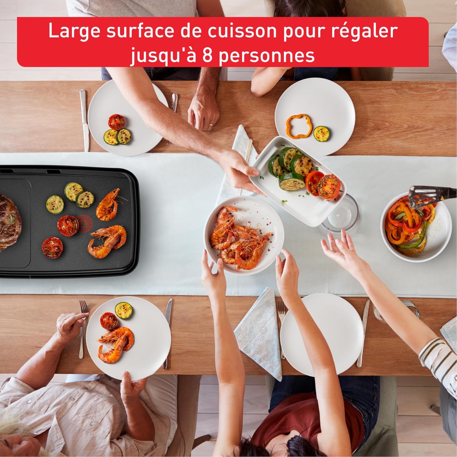 Thumbnail 4 de Tefal Booster Plancha électrique 2200 W, 2 zones