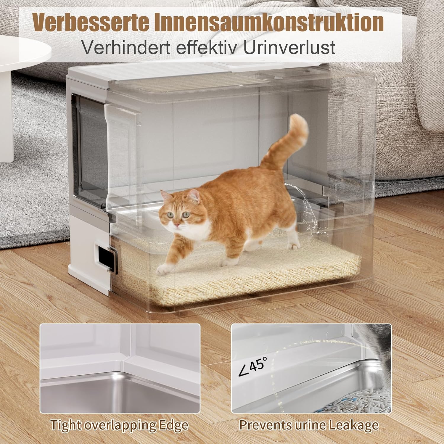 Detalle 2 de Geschlossenes Katzenklo mit Deckel 15 kg 🐾