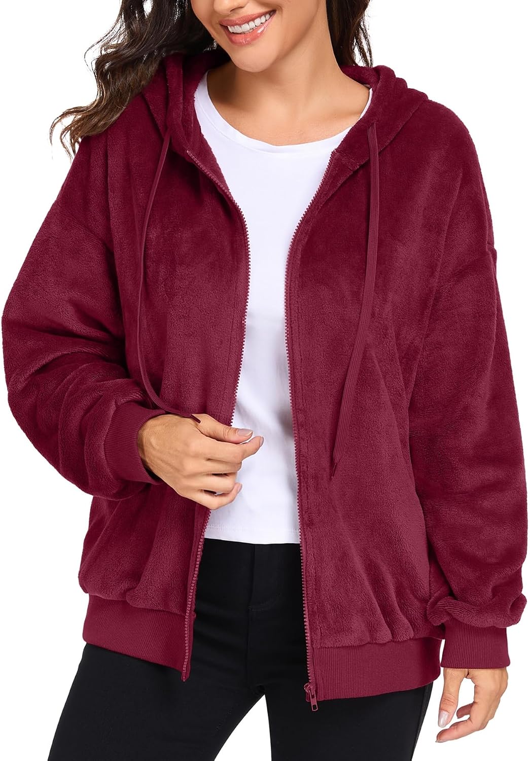 Detalle de PrinStory Sweat à capuche zippé oversize