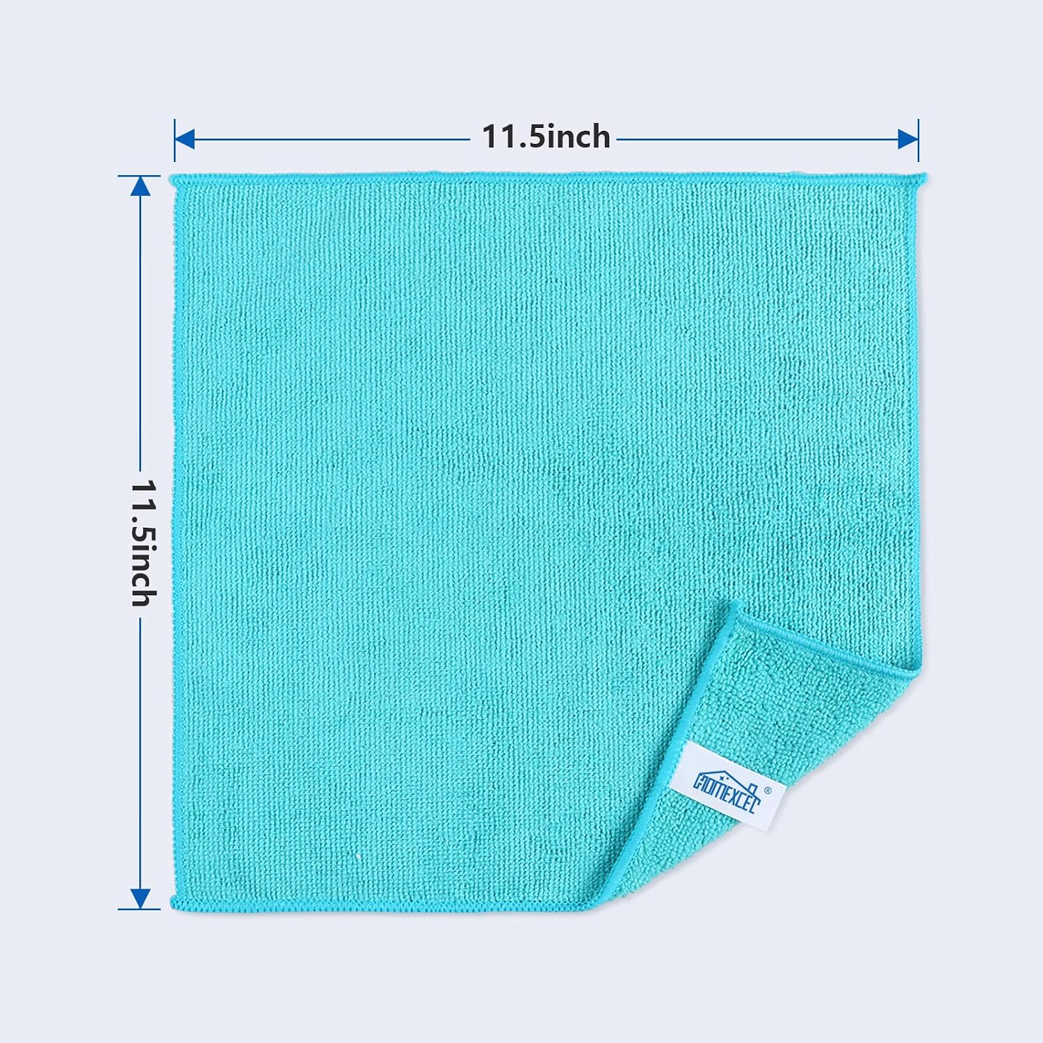 Detalle de HOMEXCEL Microfibre Cloths Colour Pack 100 (29 x 29 cm) – Versatile Cleaning Rags