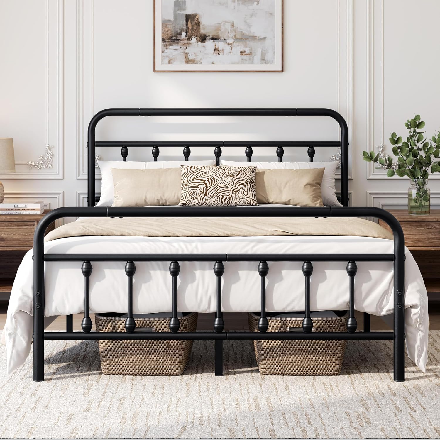 Detalle de Yaheetech Metal Platform Bed Frame, 800 lb Capacity
