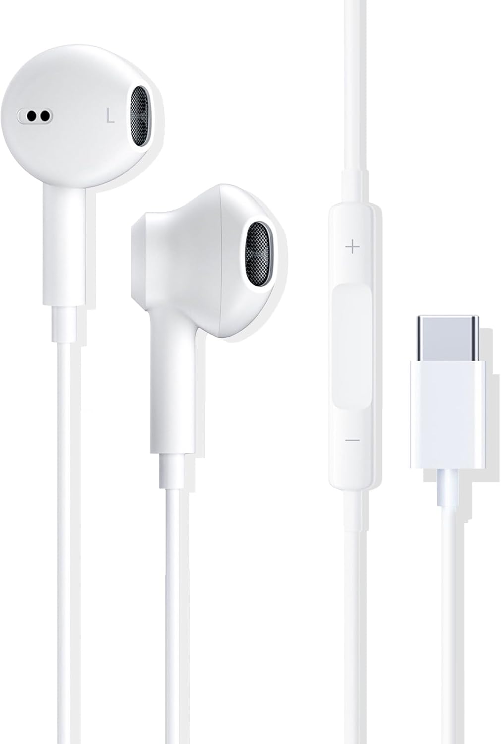 Detalle de Ecouteurs Filaires USB Type-C avec micro et contrôle du volume – compatibles multi-appareils