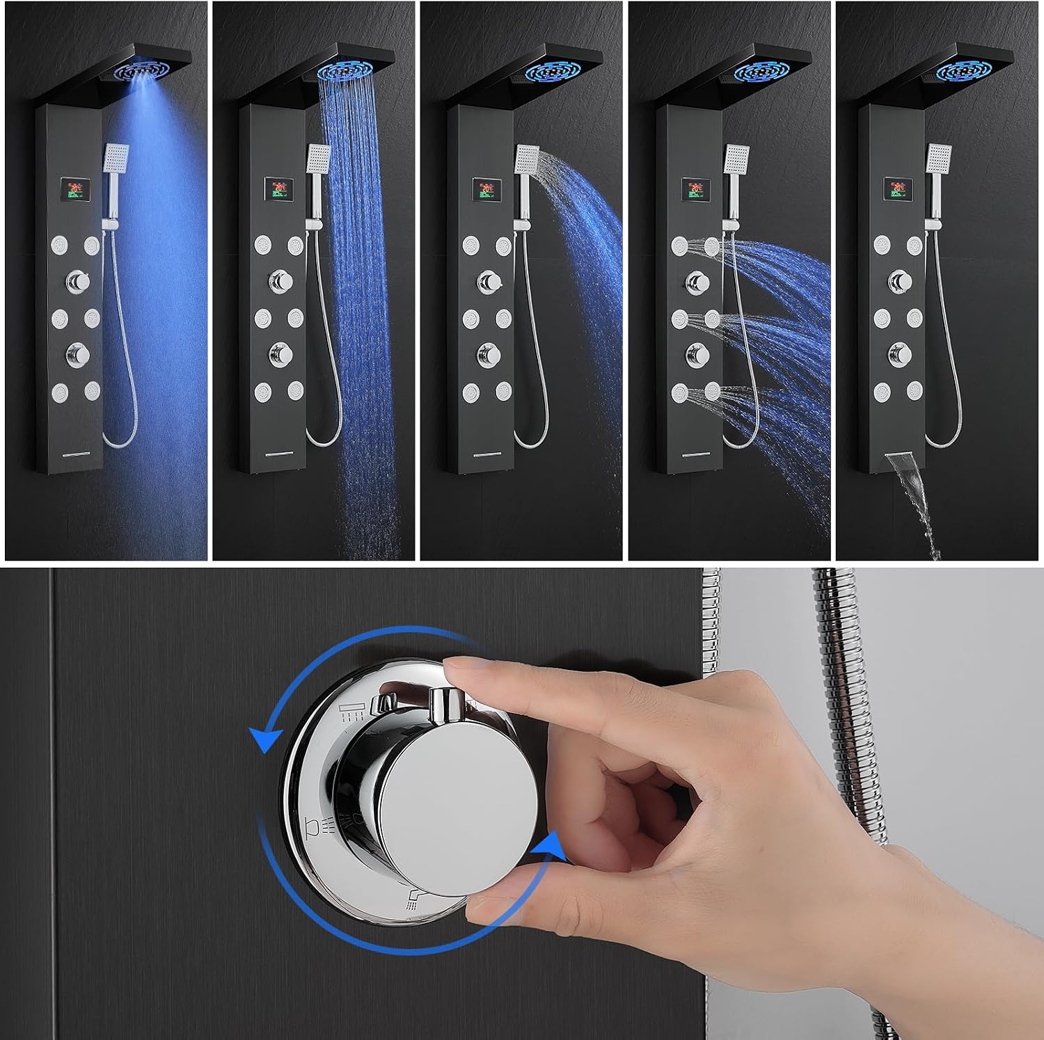 Thumbnail 5 de KEOKBON Duschpaneel LED batteriefrei