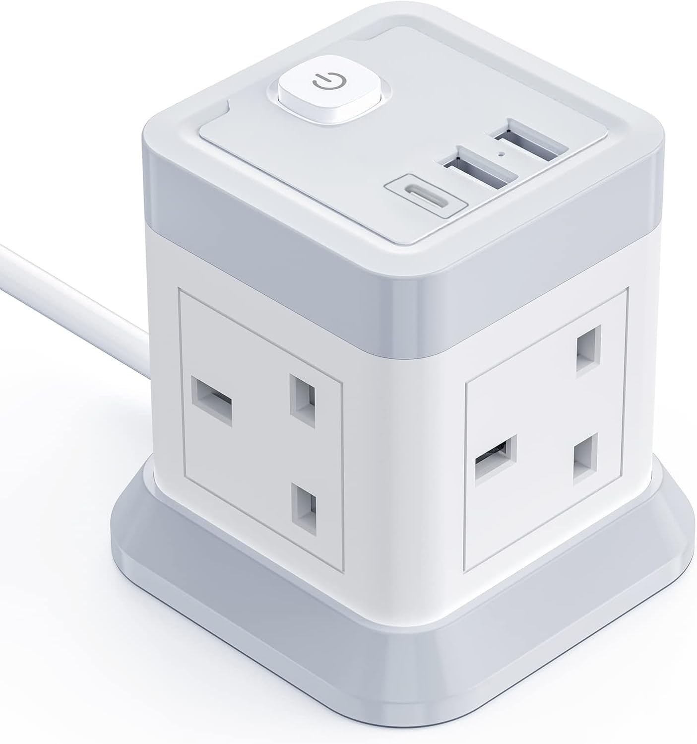 Detalle de Cube extension lead with USB, 1.5m cable