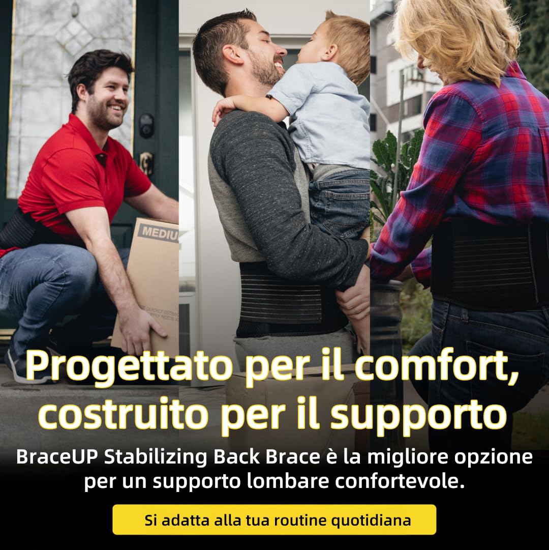 Thumbnail 6 de BraceUP Fascia Lombare con doppia regolazione e 8 stecche – tutore ortopedico lombare L/XL (90-110 cm)