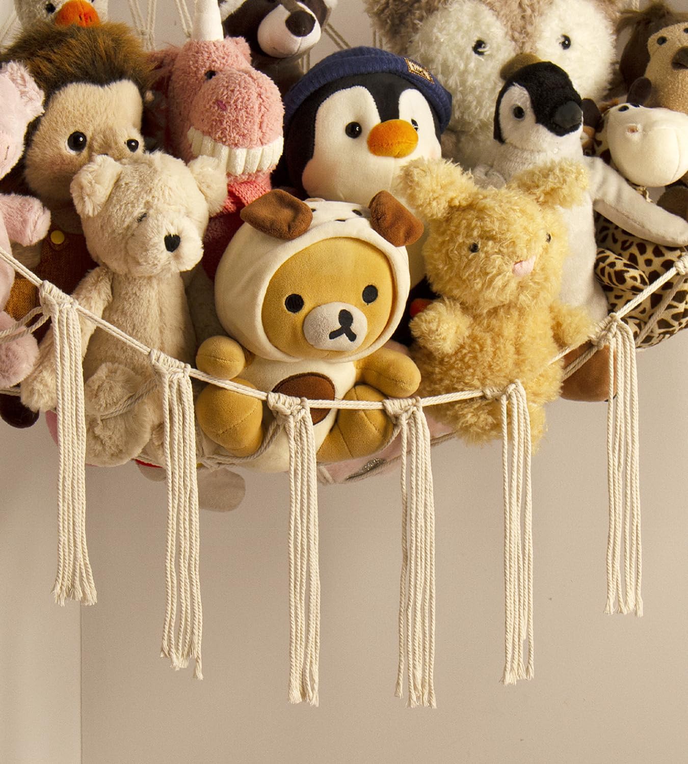 Thumbnail 3 de mirolam Stuffed Animal Storage Hammock – Large Knit Toy Net for Plushies