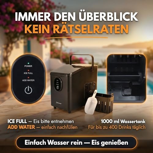 Detalle 2 de Sommertal EM12S Eiswürfelmaschine – 12 kg/24 h, selbstreinigen & leise