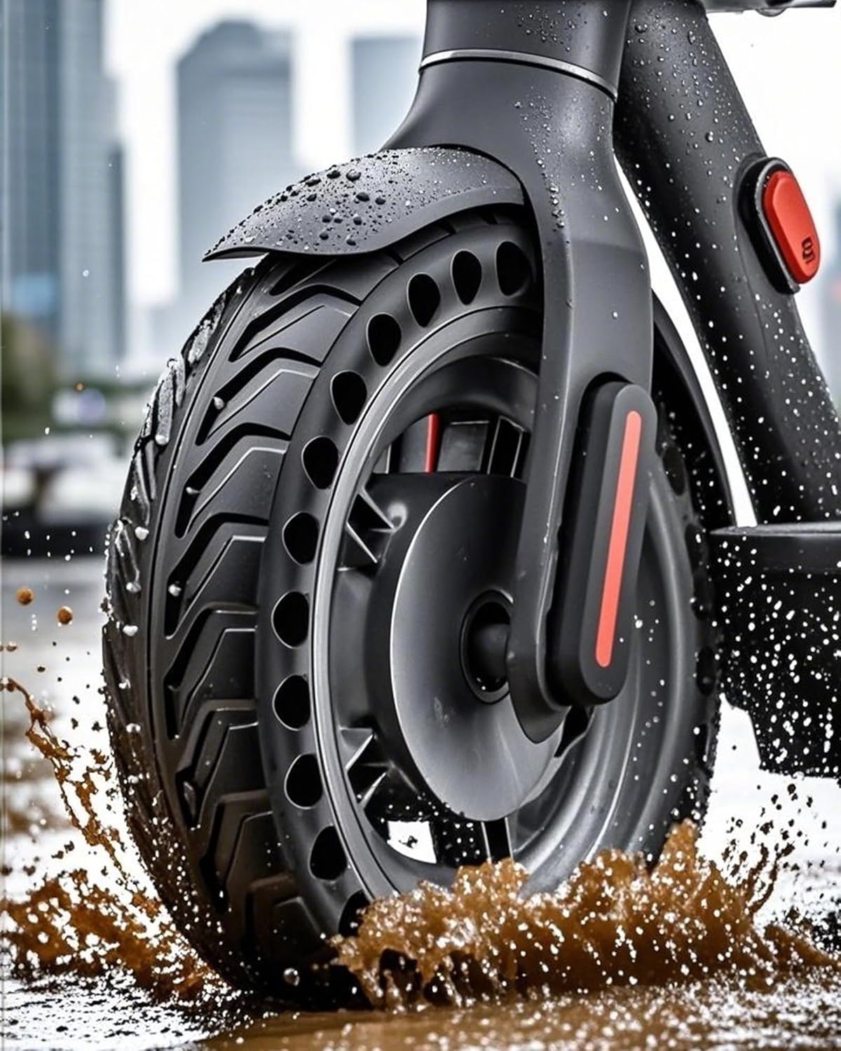 Detalle de Monuary 1-Pack 50/75-6.1 Tyre for Electric Scooter – Tubeless, Puncture-Resistant, Maintenance-Free