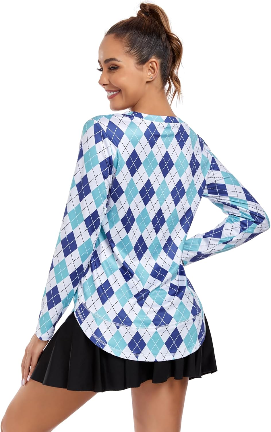 Thumbnail 1 de Deaviya Women's Long Sleeve Sports Top – Breathable, Loose-Fitting Training Tee for Yoga, Running and Golf