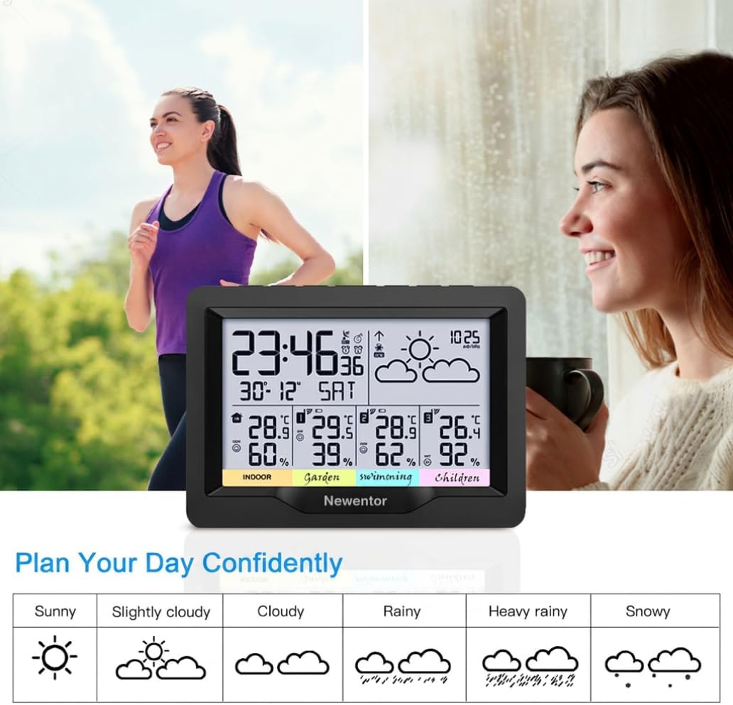 Detalle 1 de Newentor Wireless Weather Station, 3-Sensor