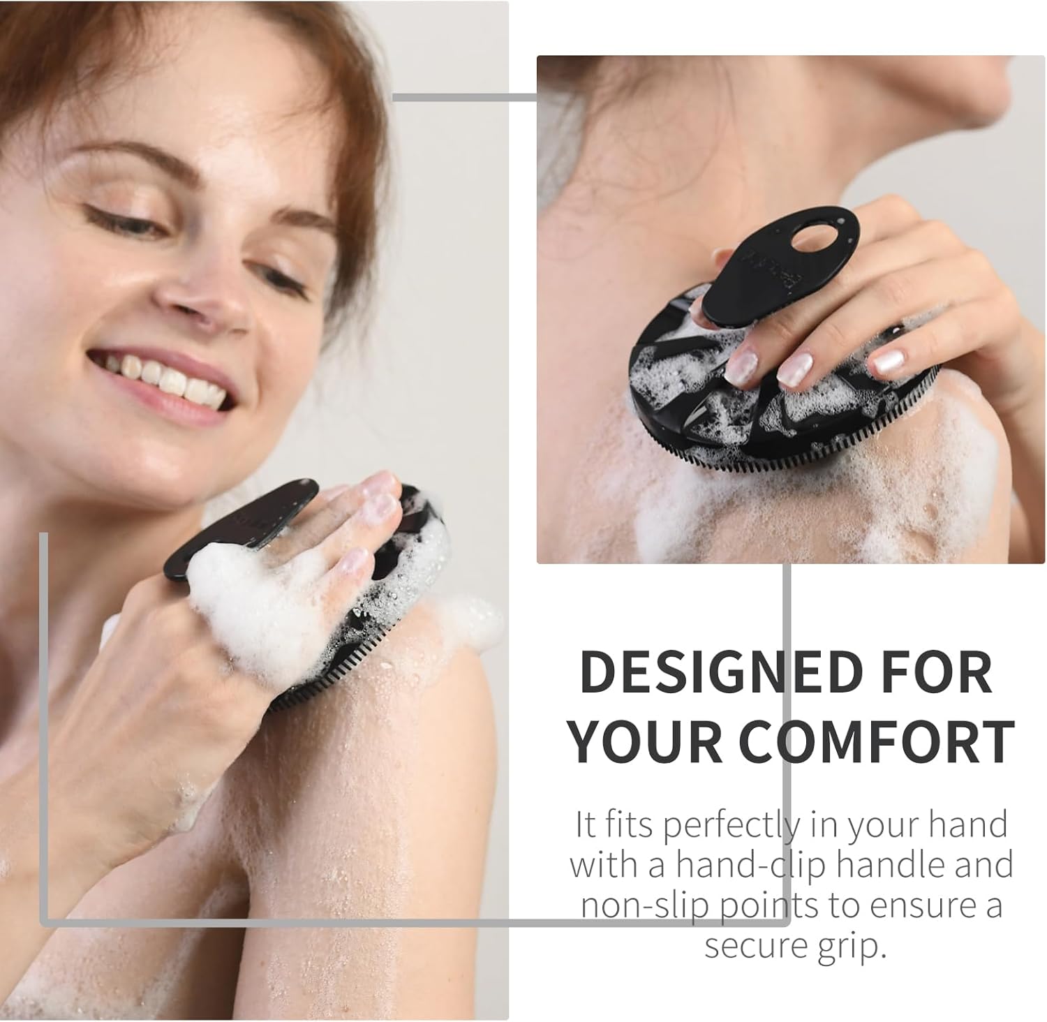 Detalle 2 de BEAUTAIL Upgrade 3rd Gen Silicone Body Scrubber 2-pack