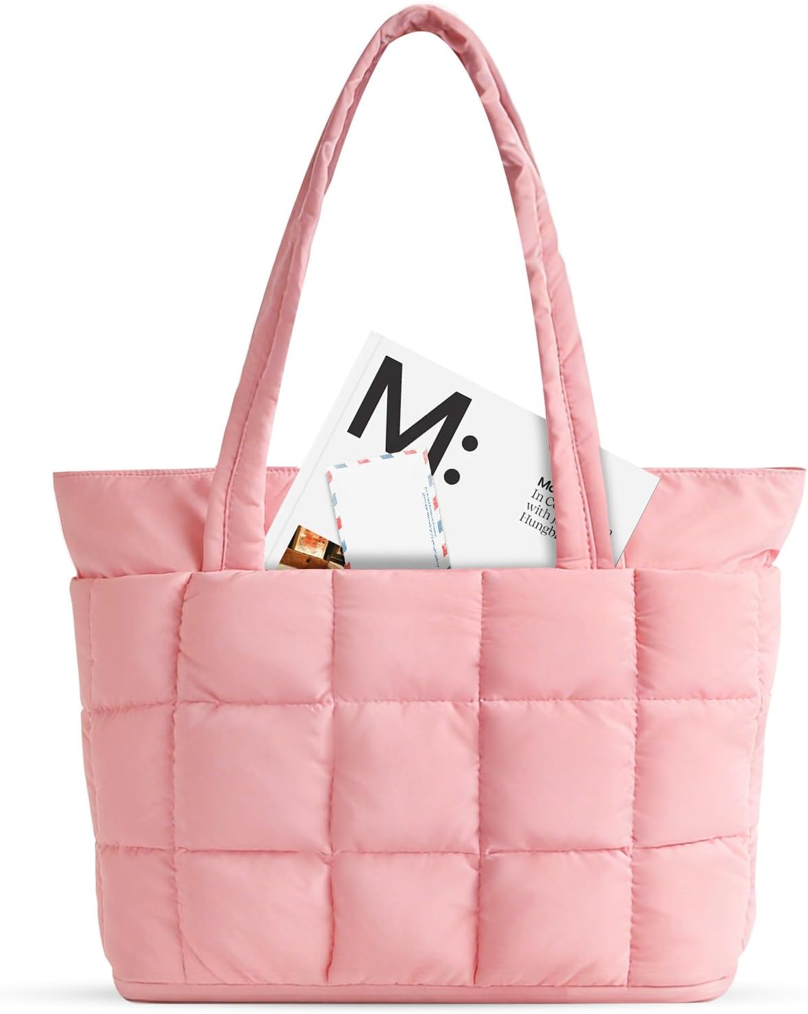 Detalle de Aolso Expandable Puffer Work Laptop Tote Bag, Lightweight and Large Capacity