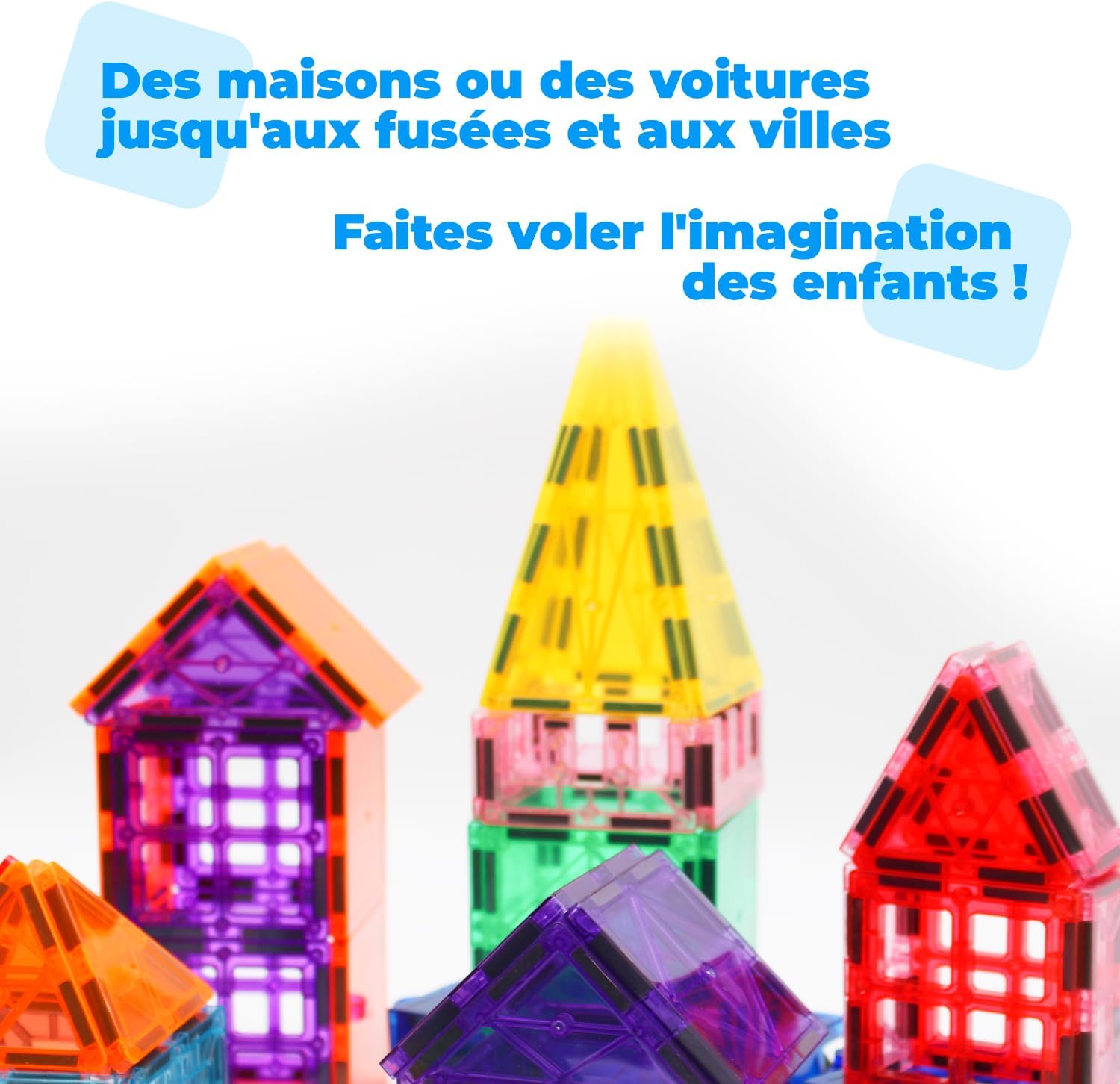 Thumbnail 3 de NK Set di Costruzione Magnetici per Bambini (48 pezzi) con tessere magnetiche 3D