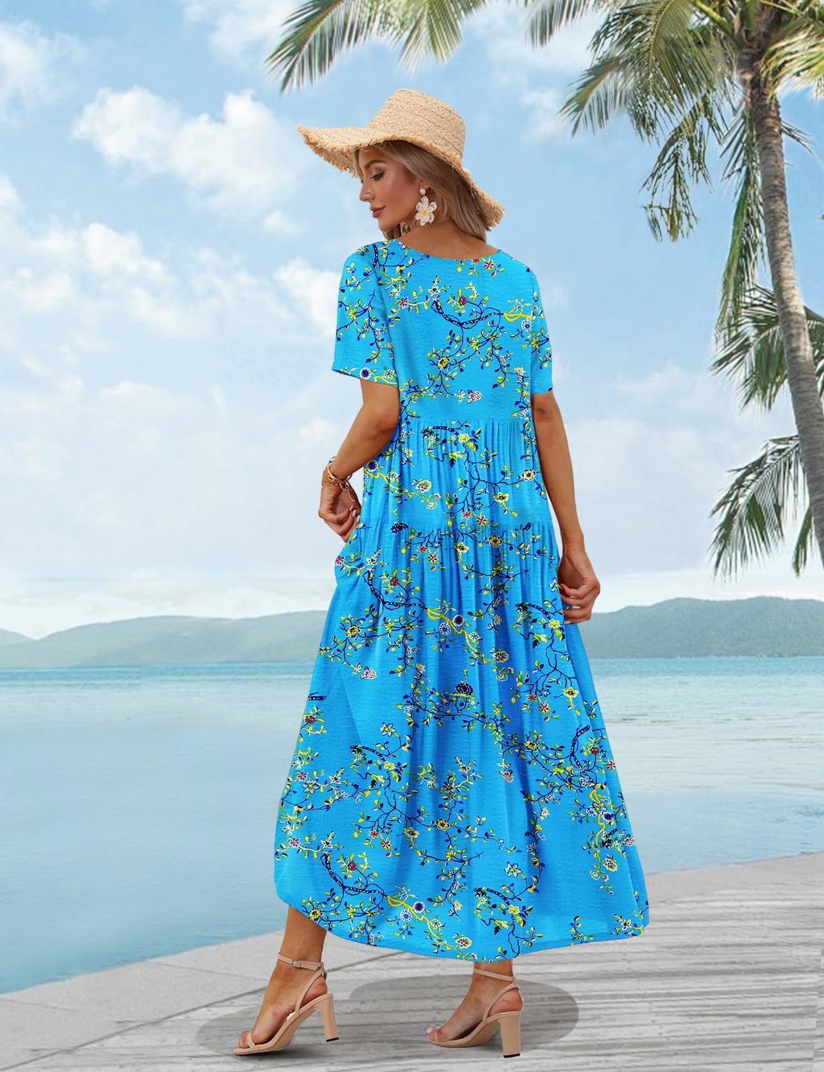 Thumbnail 3 de YESNO EJF Bohemian Floral Maxi Dress