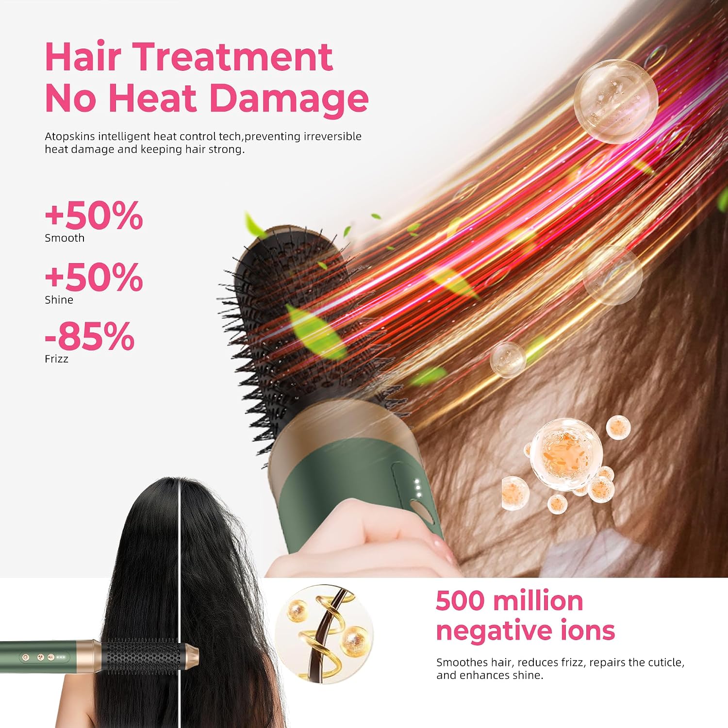 Thumbnail 5 de Atopskins 7-in-1 Airstyler Pro – Warmluftbürste Set mit Diffusor, Glätteisen & Lockenaufsatz