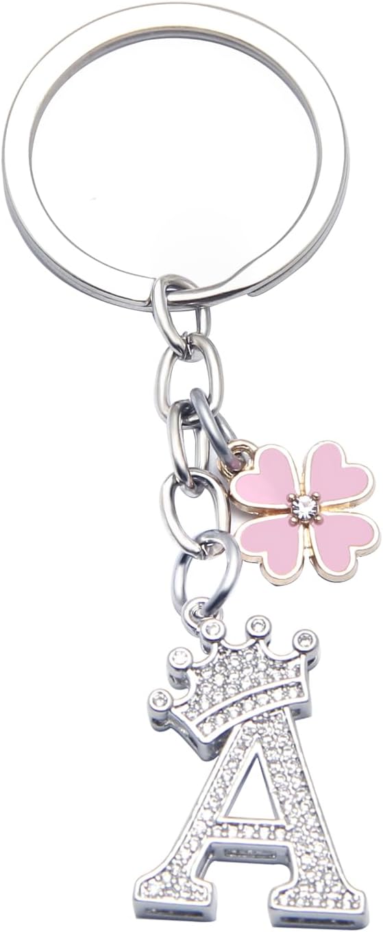 Detalle 2 de GUOYU Portachiavi con Lettera Iniziale in Argento – Portachiavi personalize lettera per regalo