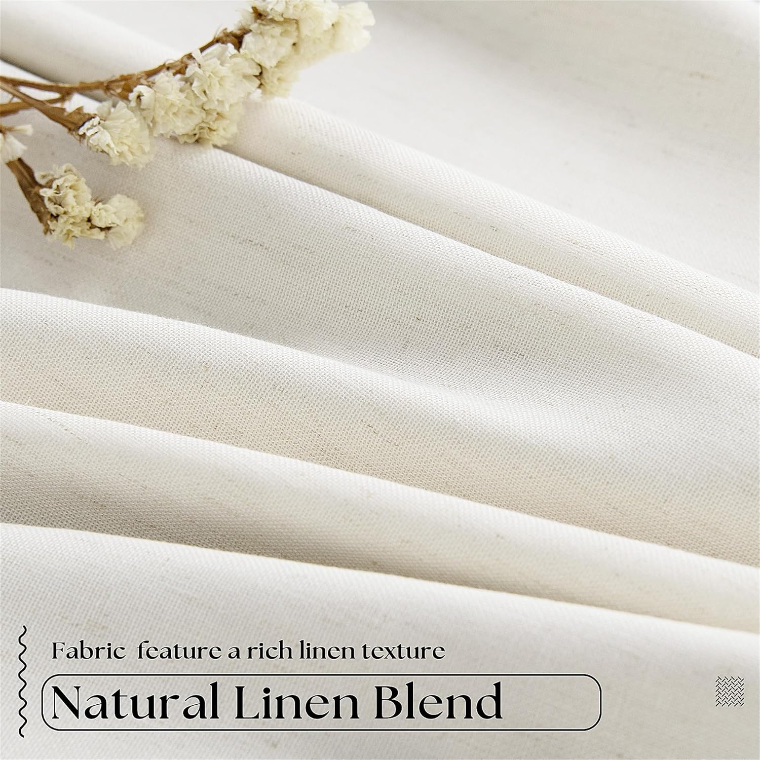 Thumbnail 3 de Natural Linen Blackout Curtain Panel with Pinch Pleat — 96" L x 60" W (One Panel)