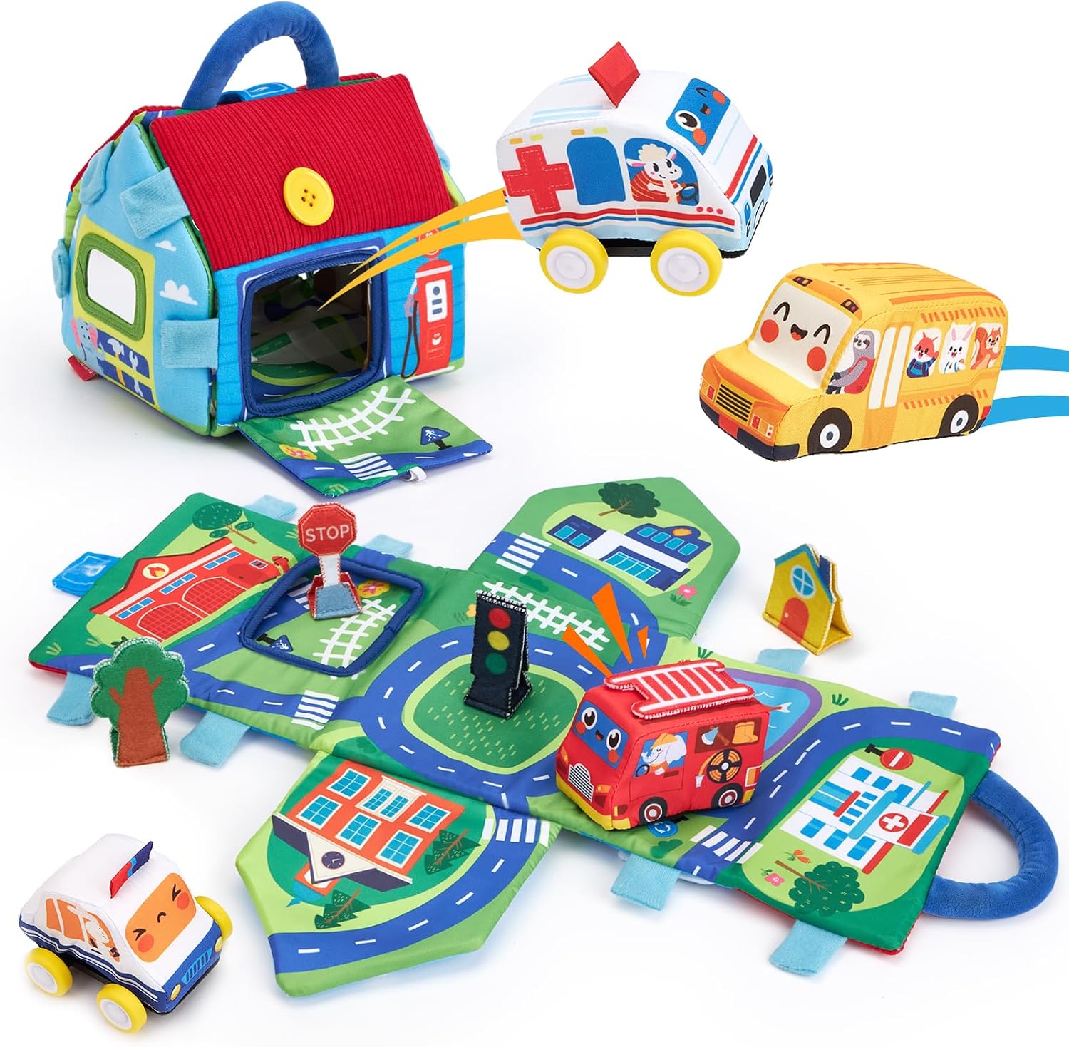 Detalle de hahaland Baby Spielzeug 4er Auto-Set 9-teilig