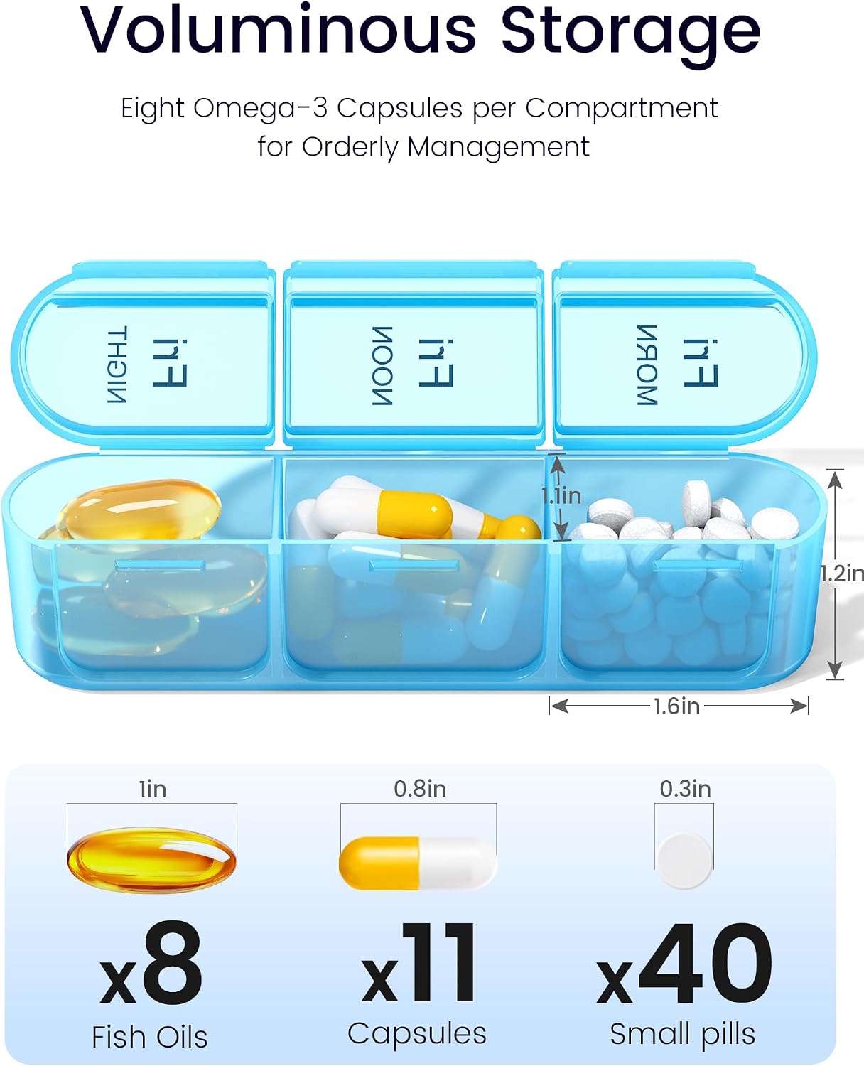 Thumbnail 2 de Zoolion Weekly Pill Box 7 Day 3 Times a Day – Travel Tablet Organiser