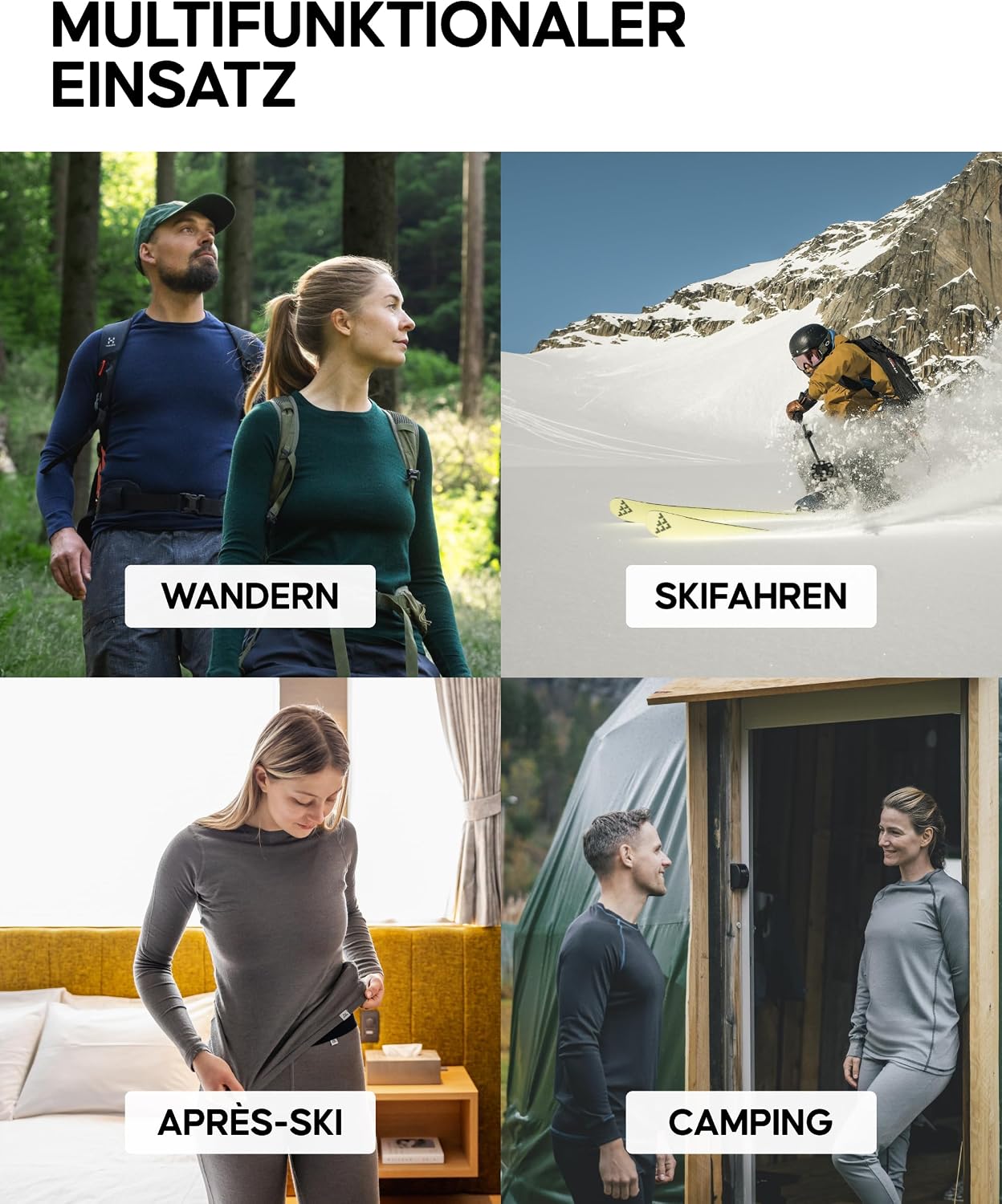 Thumbnail 3 de DANISH ENDURANCE Merino Thermounterwäsche Damen