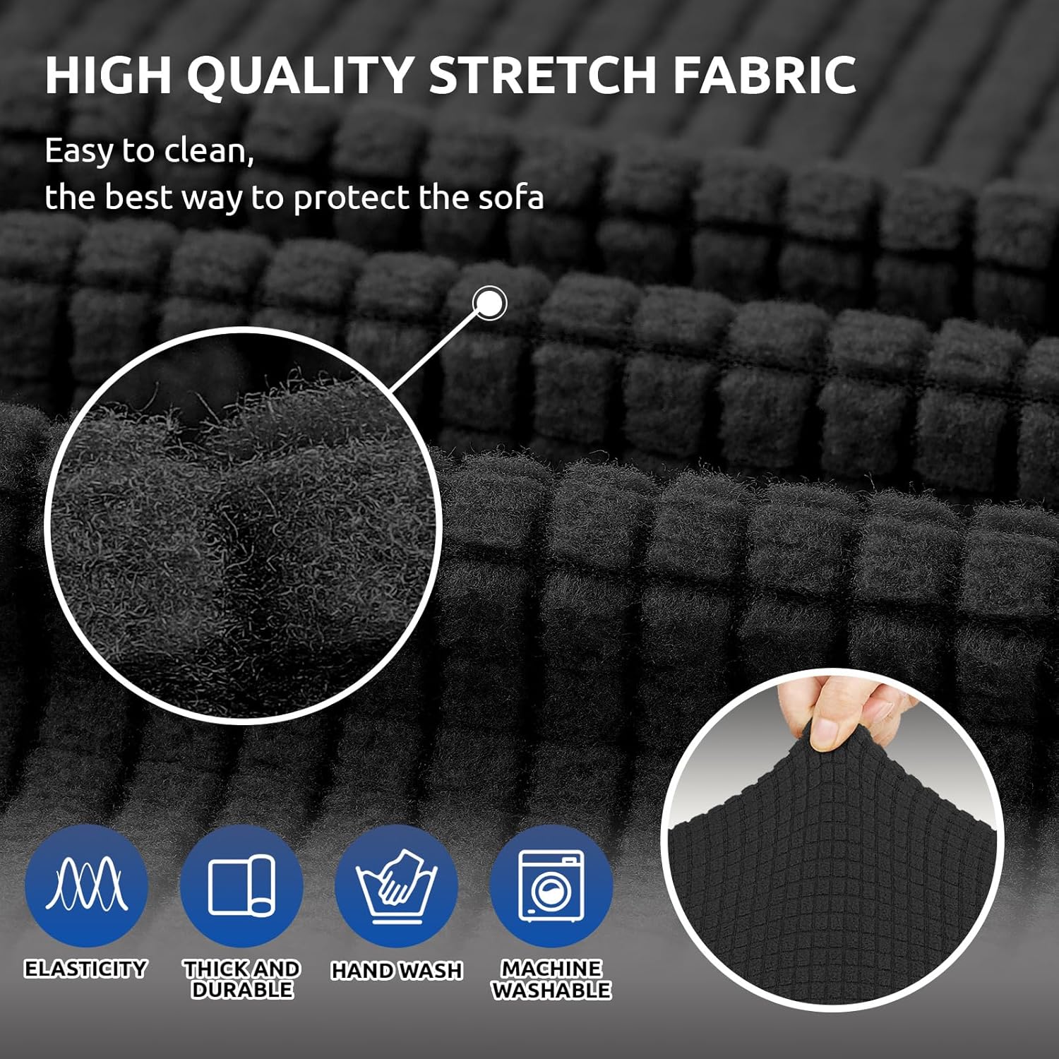 Thumbnail 4 de KEKUOU Stretch Sofa Cover 78"-94" 🛋