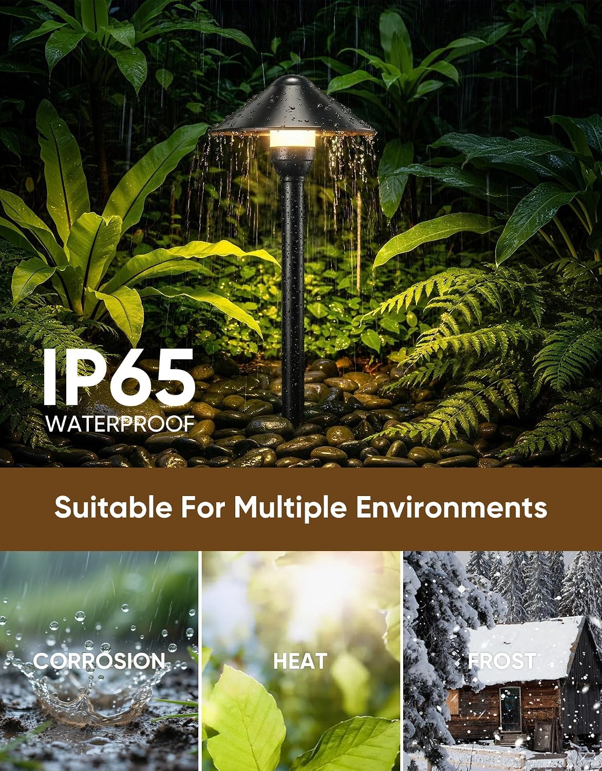 Detalle 2 de Low-Voltage Pathway Lights with Replaceable G4 Bulb