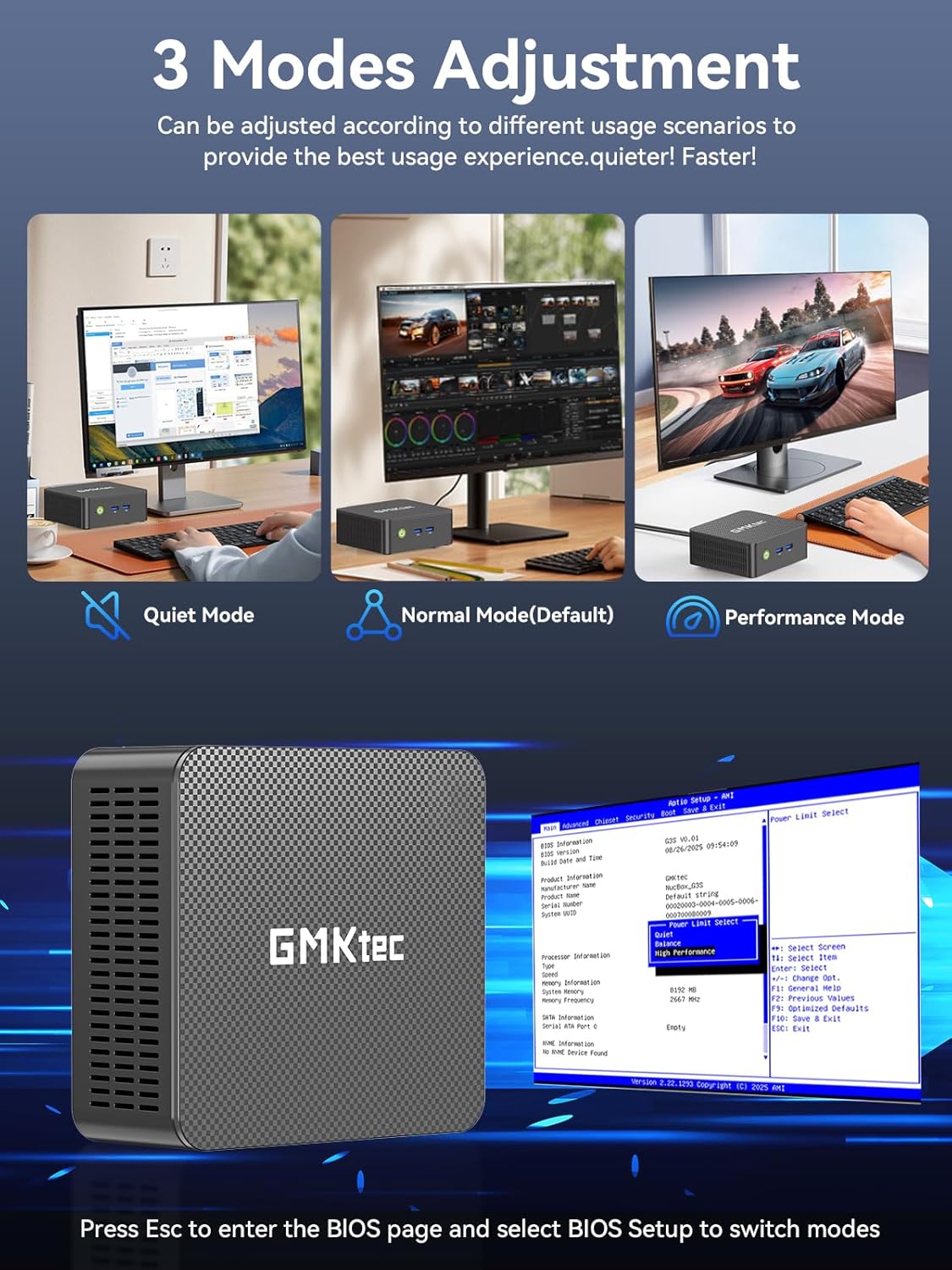 Detalle 2 de GMKtec Nucbox G3S Mini PC with Intel N95 – 8GB/256GB, Dual 4K HDMI, WiFi 5 & BT 5.0