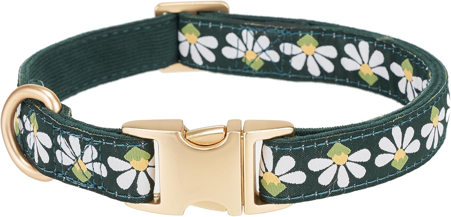 Thumbnail 6 de YUDOTE Ultra-soft Dog Collar: Natural Cotton Corduroy for Small Dogs (Rosy Pink)