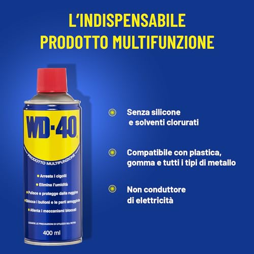 Detalle de WD-40 lubrificante spray multifunzione 400 ml, antiruggine e sbloccante