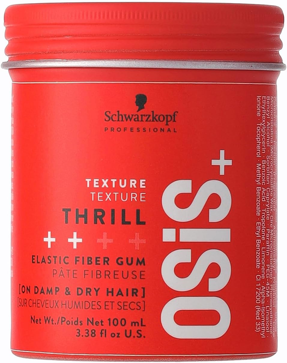 Detalle de Schwarzkopf Professional OSiS Thrill Hair Gum Elastic Fibre – Medium Hold, Flexible Shine 100 ml
