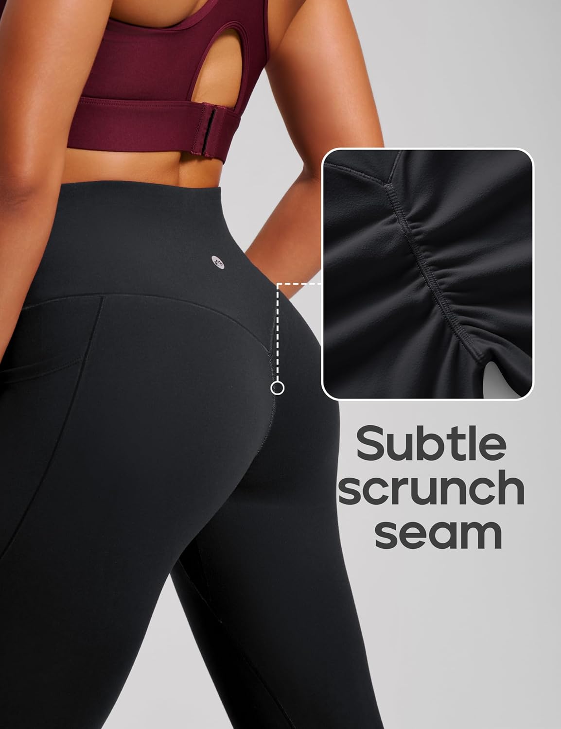 Thumbnail 3 de Heathyoga Scrunch Butt Lifting Leggings with Pockets (No Front Seam) — Tummy Control Yoga Pants