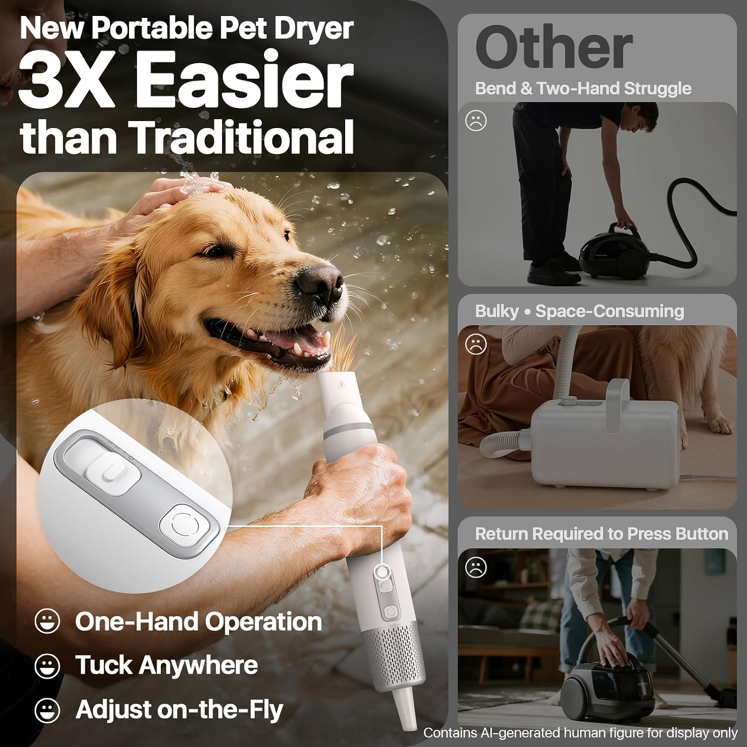 Thumbnail 6 de Buenkee Handheld Dog Dryer, 3HP