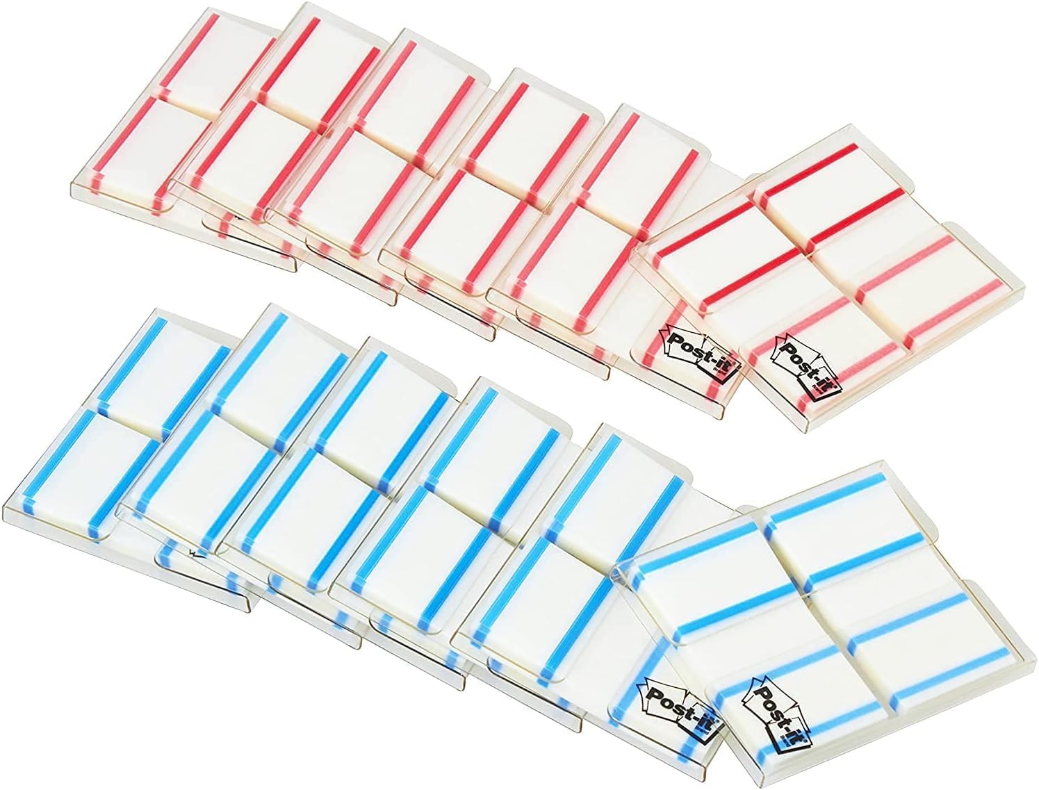 3M 6821-1-RB-AM ポスト・イット フィルム付箋 インデックスシール 44×23mm 2色12個セット