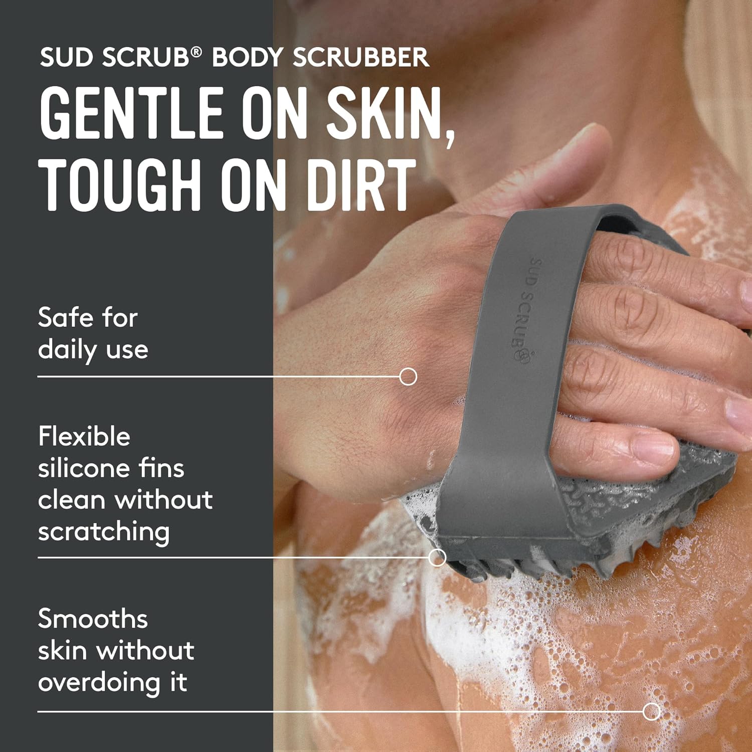 Detalle de Sud Scrub Antimicrobial Silicone Body Scrubber
